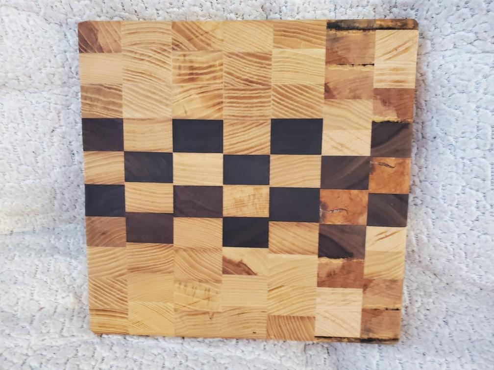 Smaller Ash and Walnut checker